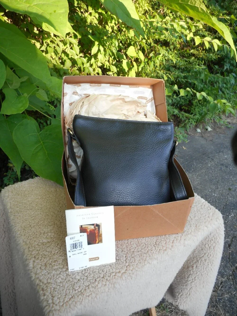 Vintage Coach Sonoma Small Bucket Zip 4907, NIB in Black